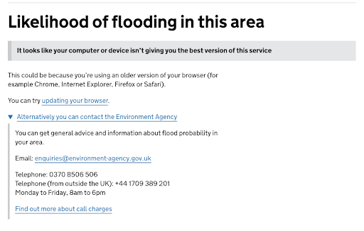 The Flood Services uses offline communication when JavaScript is disabled