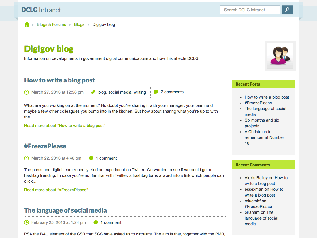 DCLG Intranet