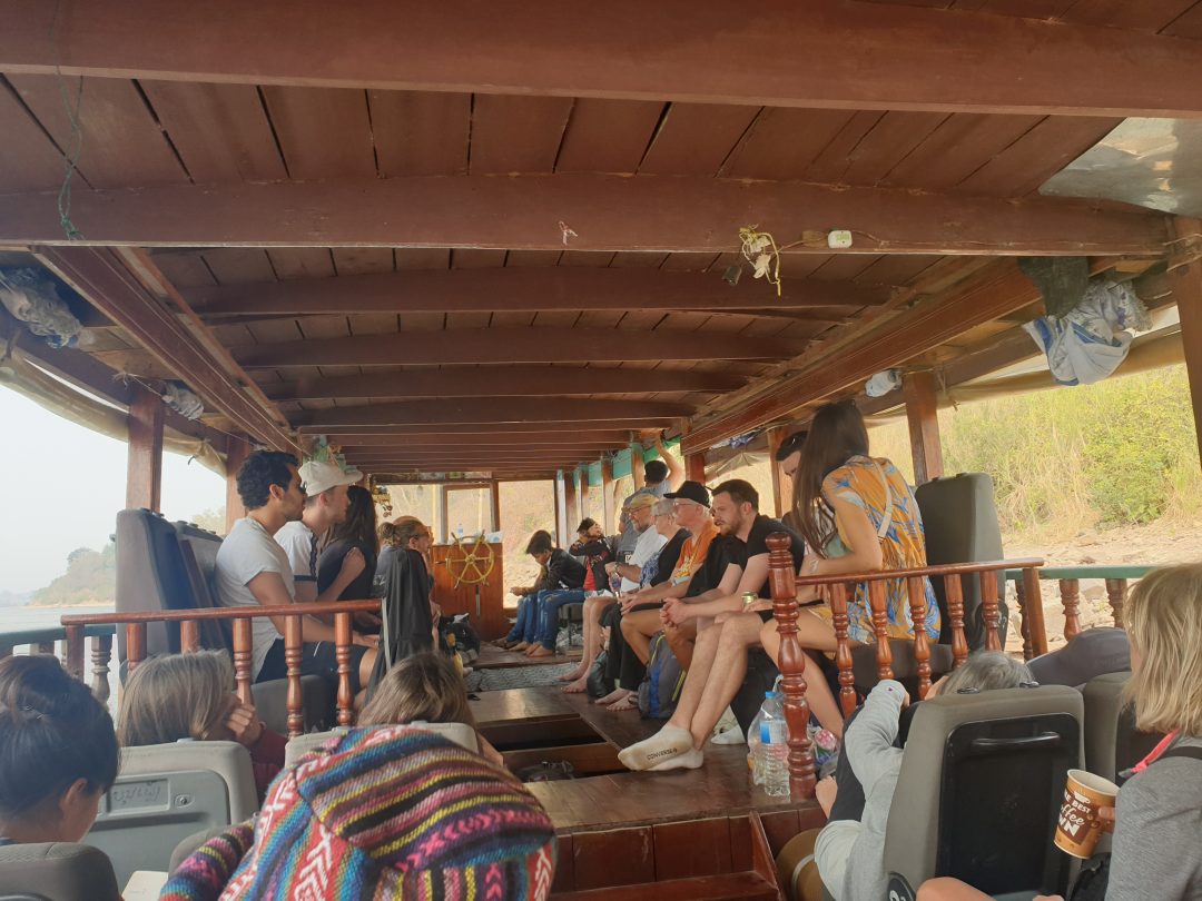 Travelling on the boat to Laos