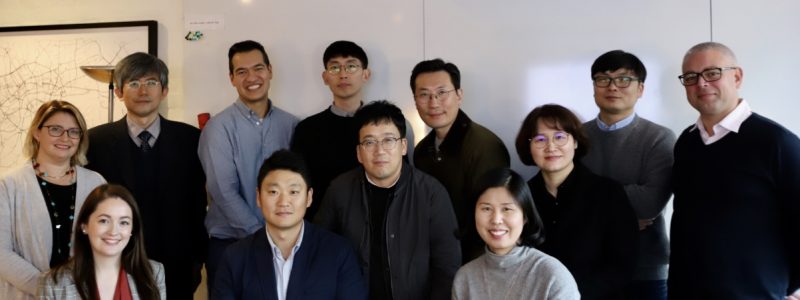 The South Korean delegation and dxw staff