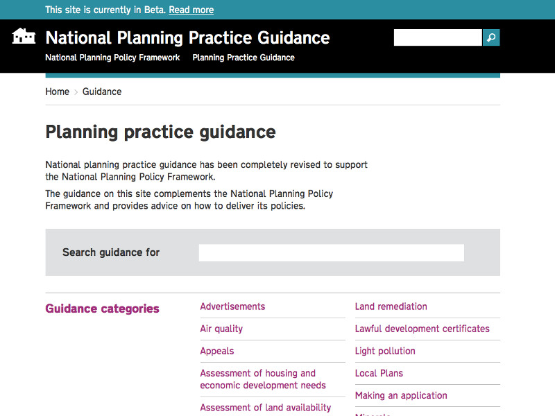 Planning Guidance