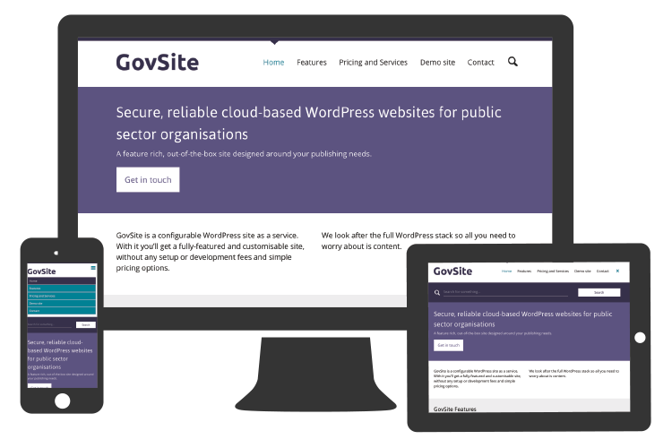 GovSite screenshots