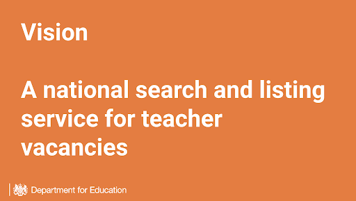 ‘Vision: a national search and listing service for teacher vacancies’